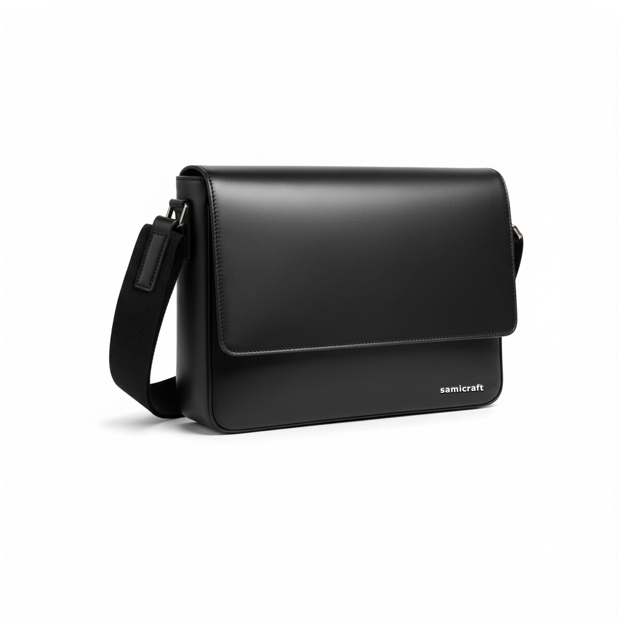 Furnish Design-Stylish Handbag-Pure Cow leather-Black Color