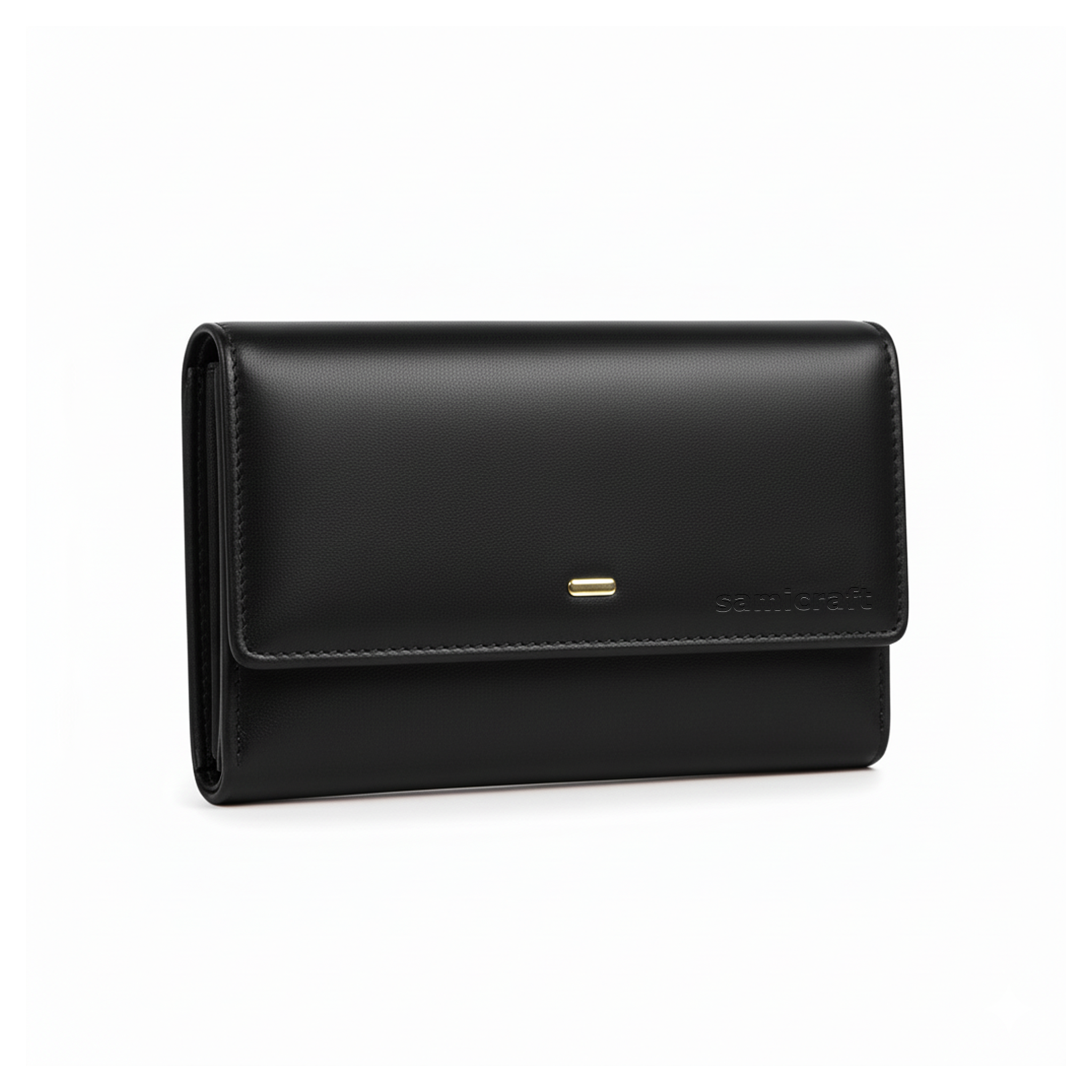 Minimalist Long-leather wallet-For Women-Black Color