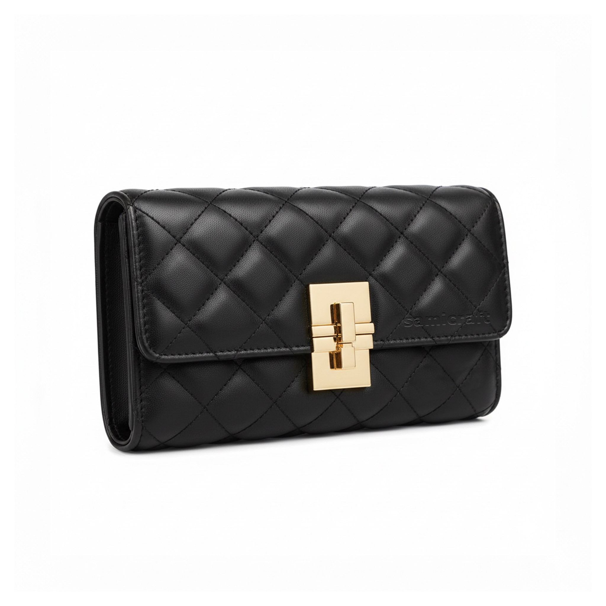 Luxury style leather wallet-For Women-Black Color