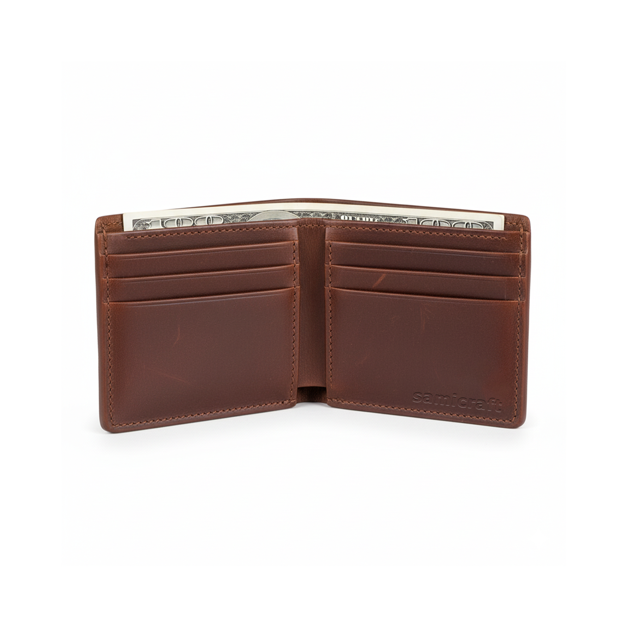 Luxury style leather wallet-For Men-Brown Color