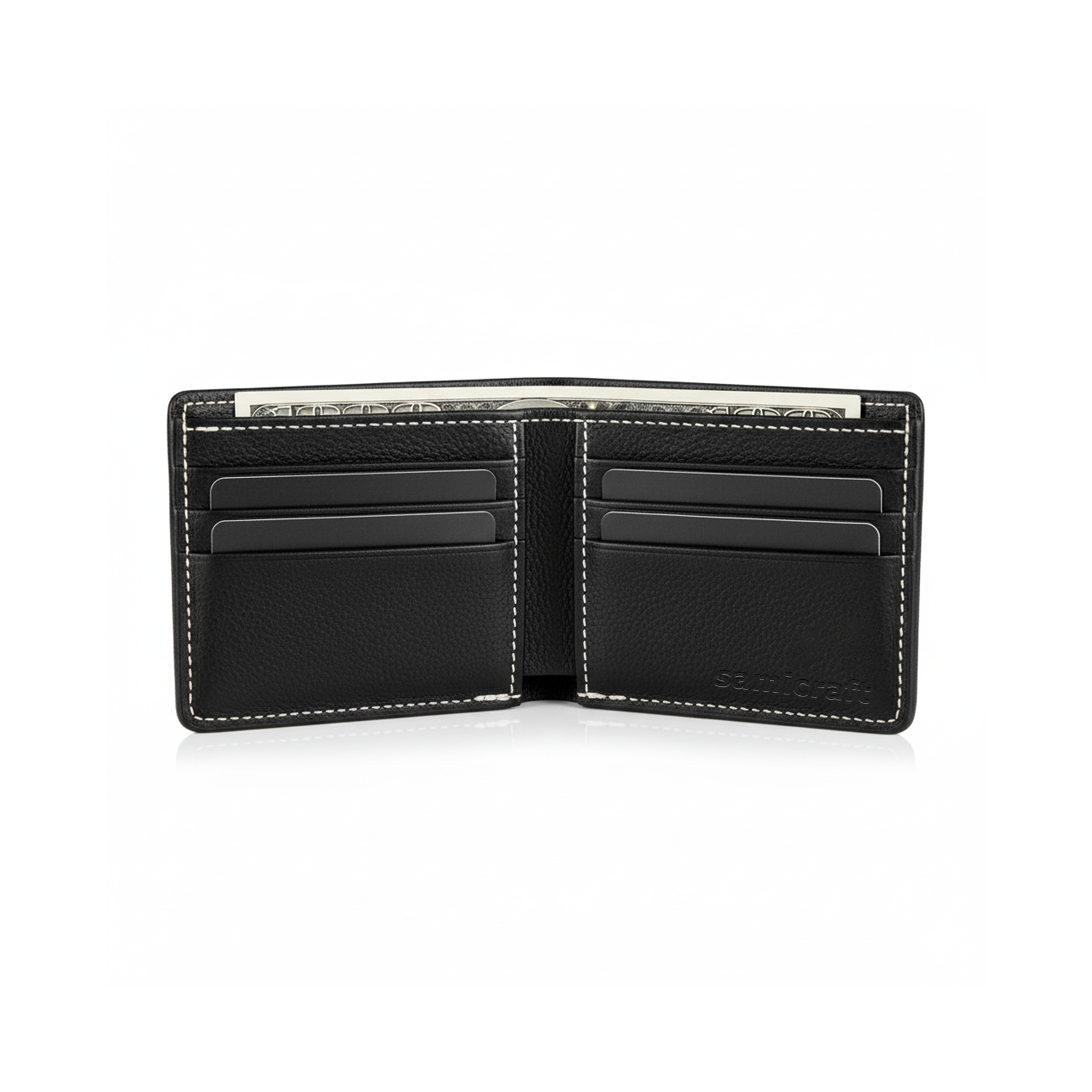 Luxury style leather wallet-For Men-Black Color