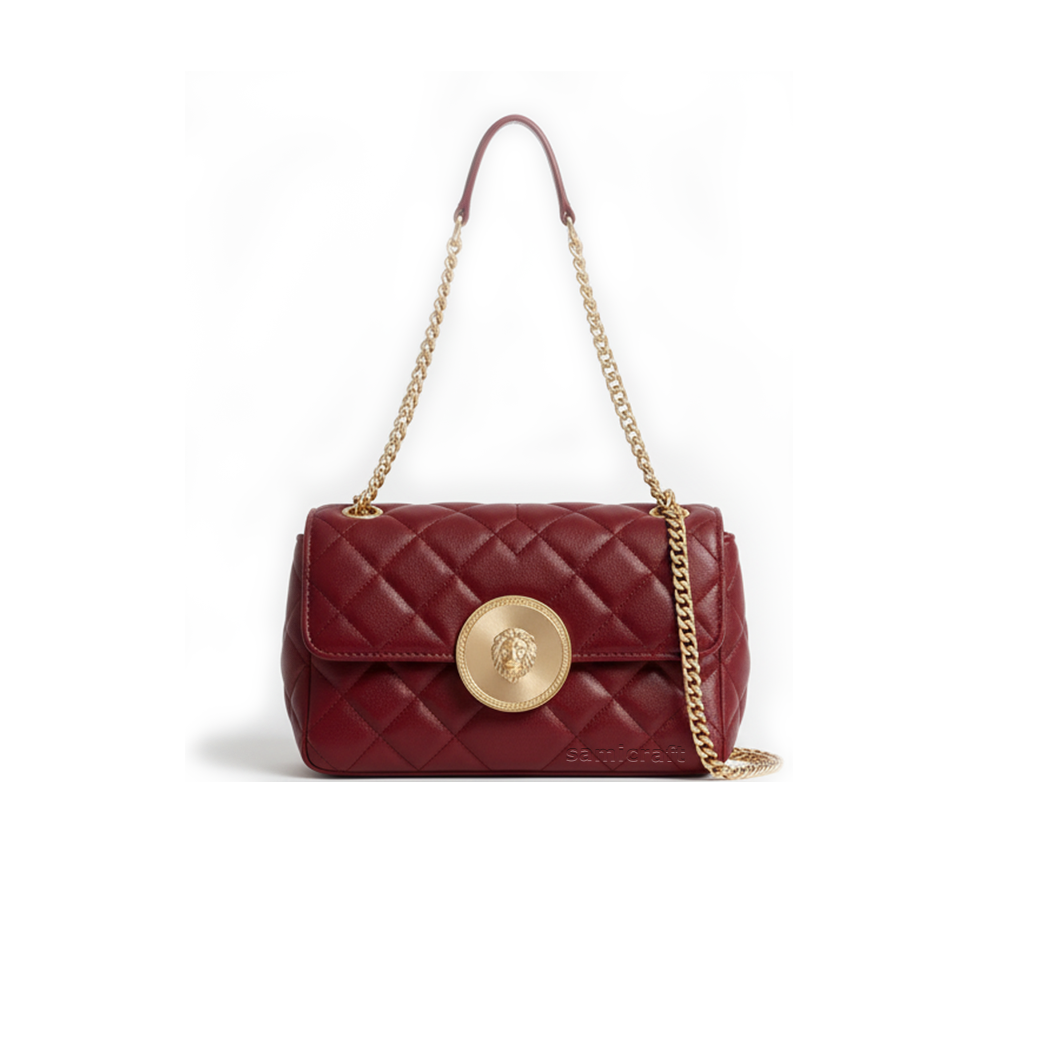 A Stylish Shoulder bag-leather look-Red Color
