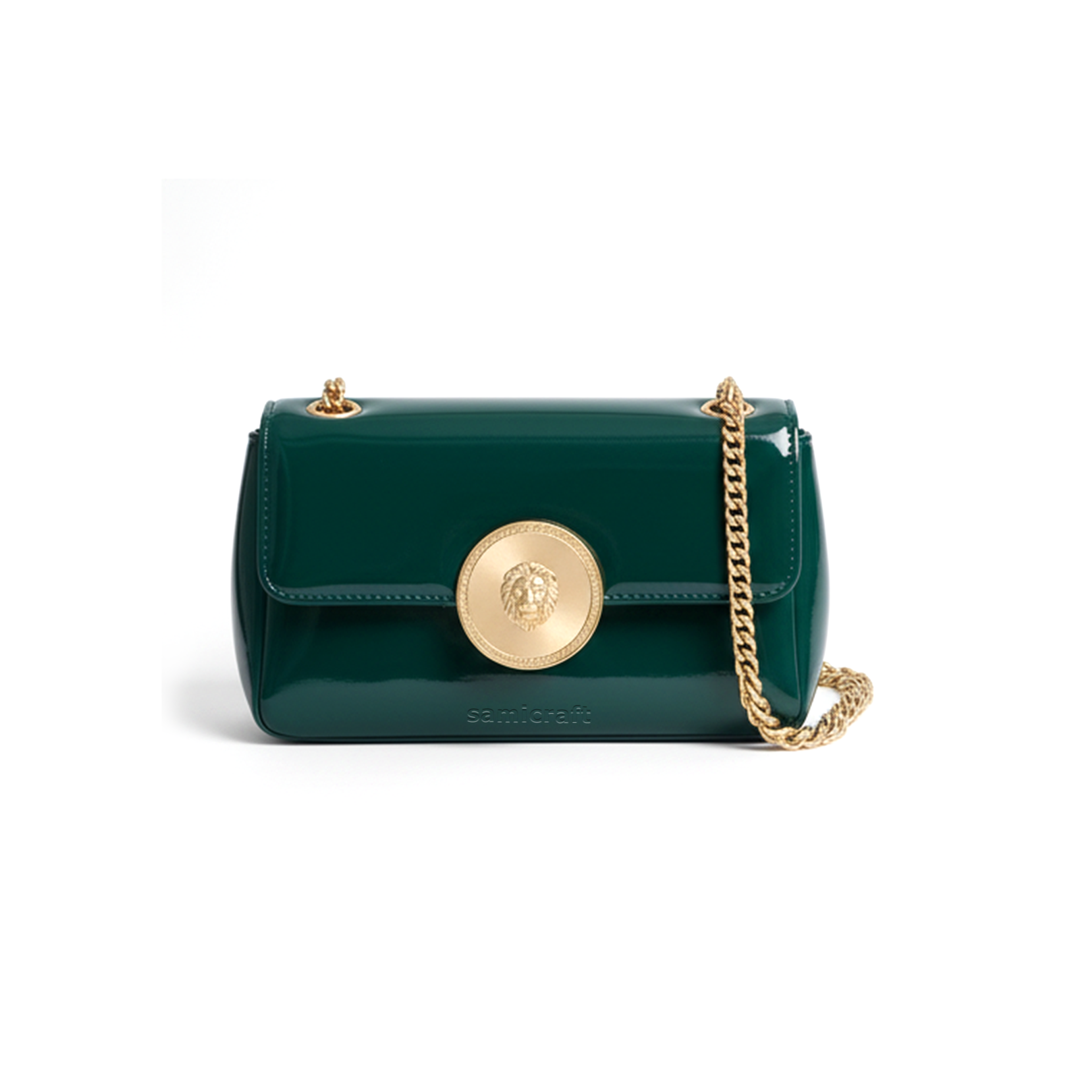 A Stylish Shoulder bag-leather look-Green Color
